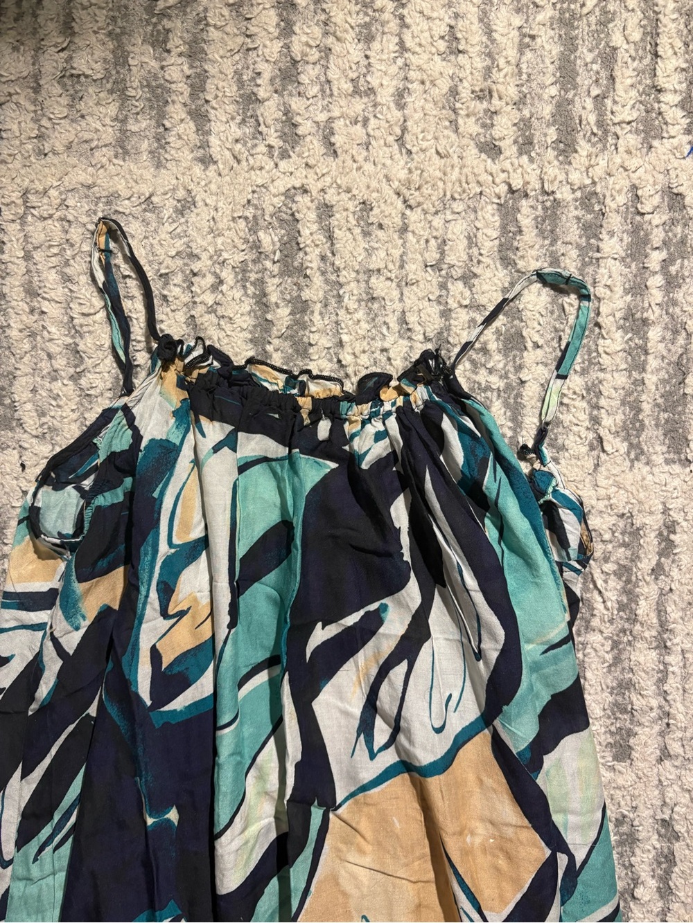 Anthropologie blue green long flowy maxi lightweight dress size XS - Picture 6 of 8